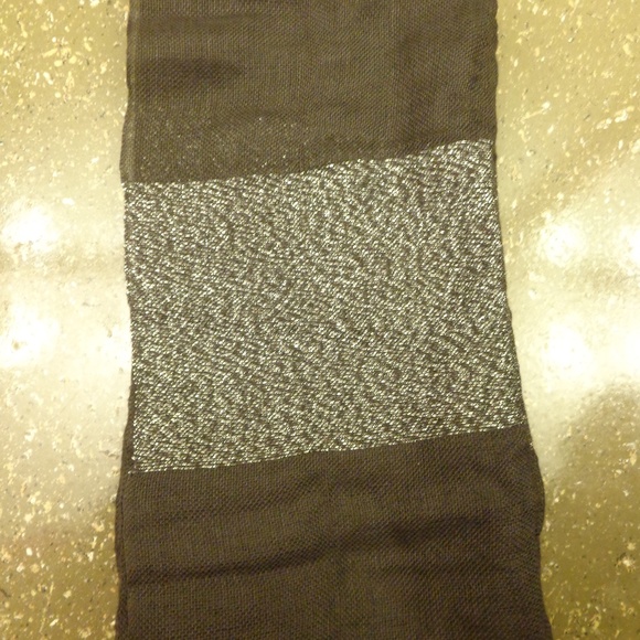 Tex by MaxAzria Dark Brown & Silver Fashion Scarf - Picture 3 of 5